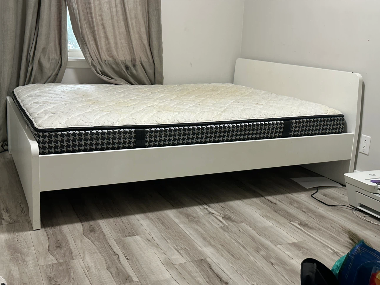 White Full Size Bed Frame