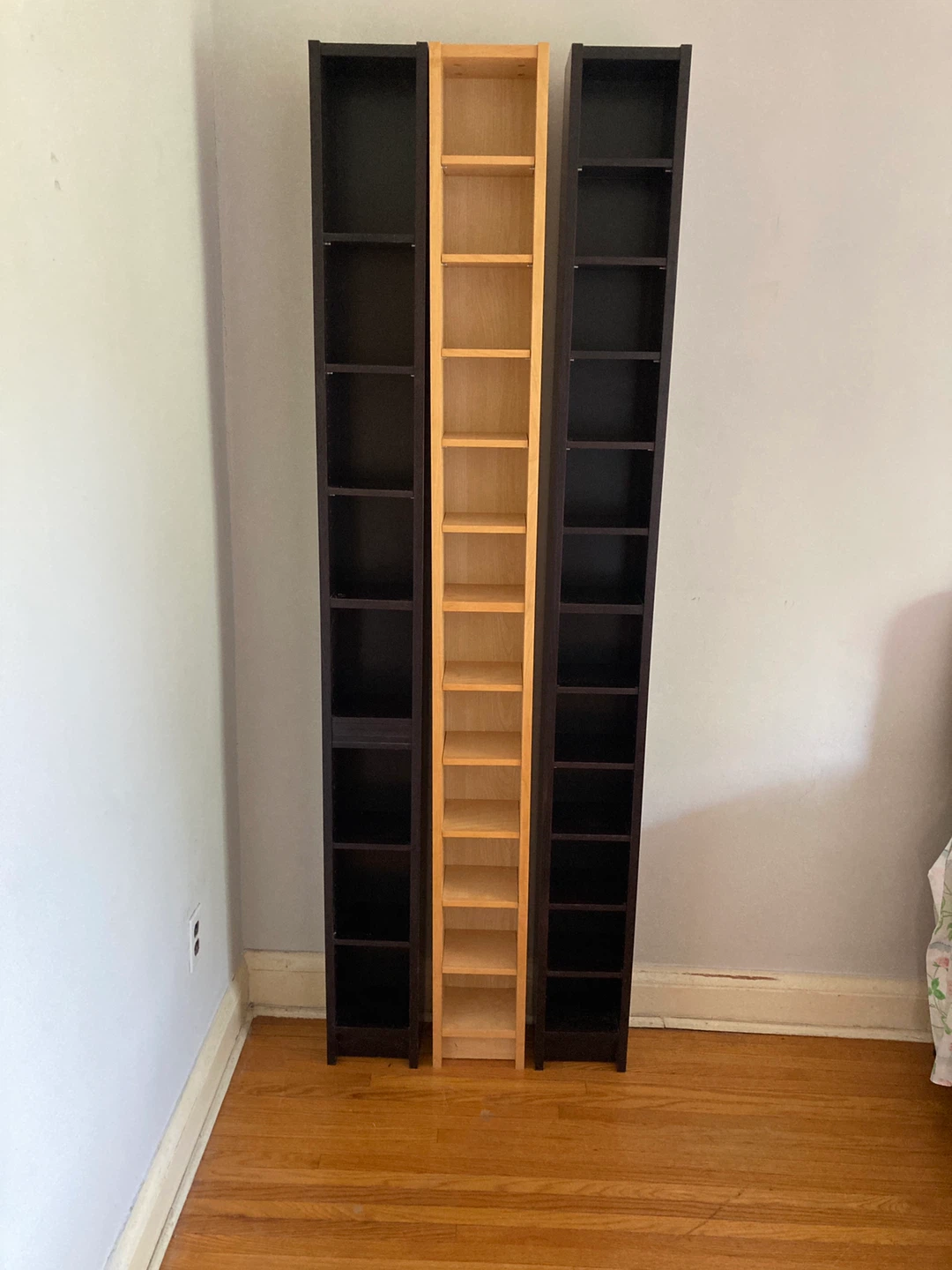 3 IKEA Billy cd/dvd/book towers
