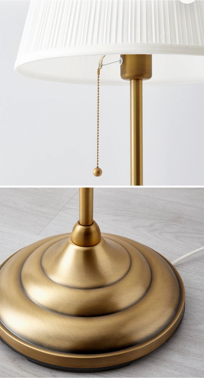 IKEA ÅRSTID Floor Lamp, Brass/White + Light Bulb - photo 3