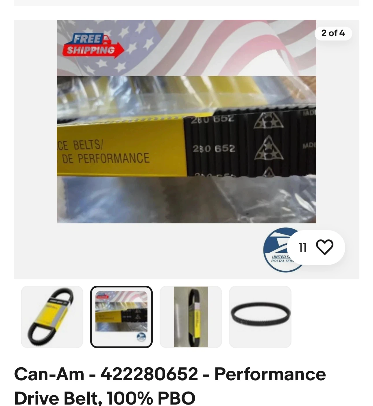Can-Am Performance Drive Belt 422280652 - photo 2