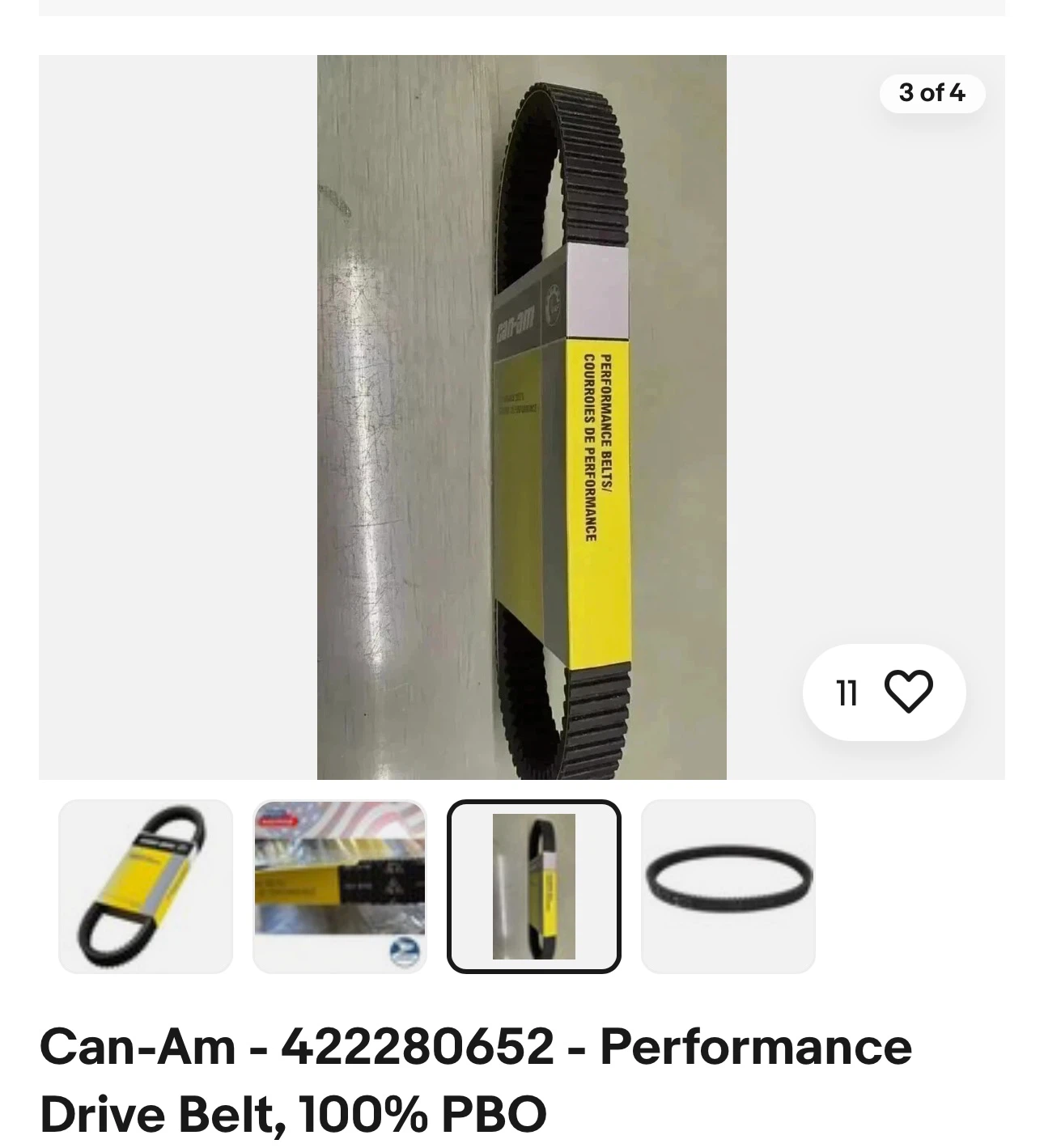 Can-Am Performance Drive Belt 422280652 - photo 3