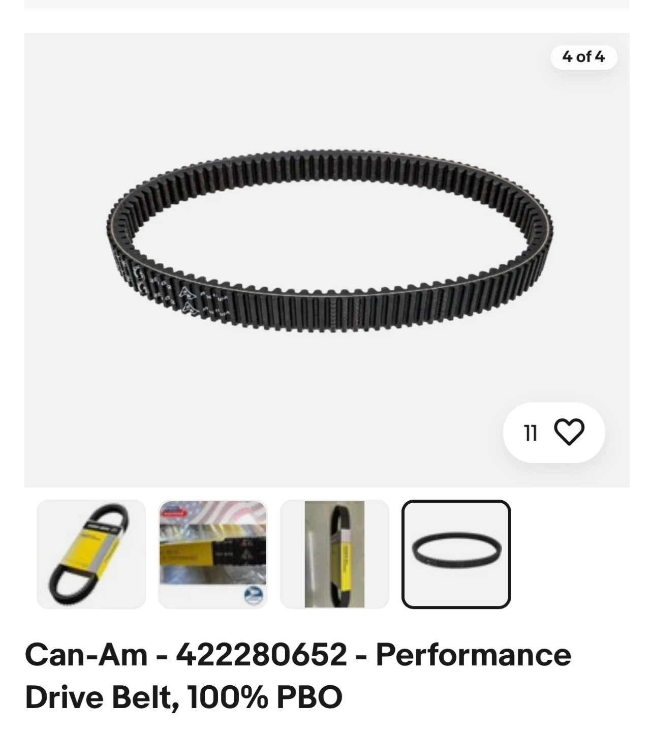 Can-Am Performance Drive Belt 422280652 - photo 4