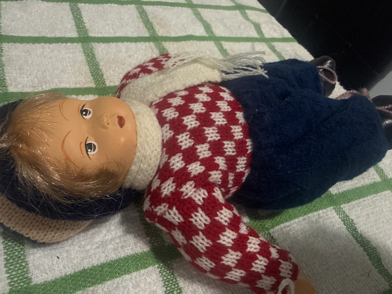 Chena Vintage Knitted Doll from 1970 - photo 2