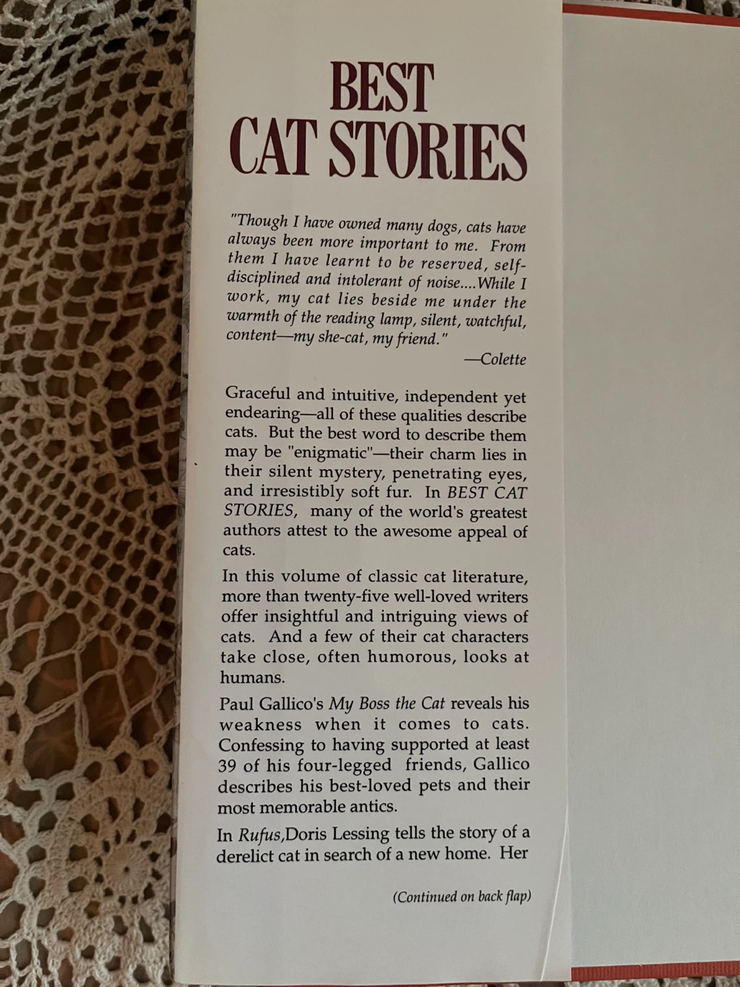 Best Cat Stories, Wings Books, 1992 - photo 2