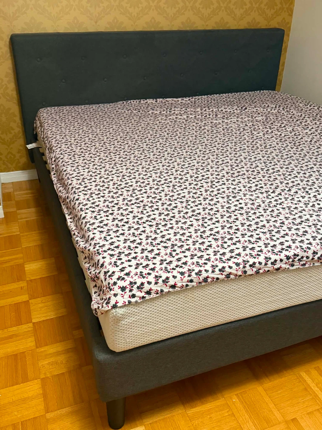 Bed with mattress
