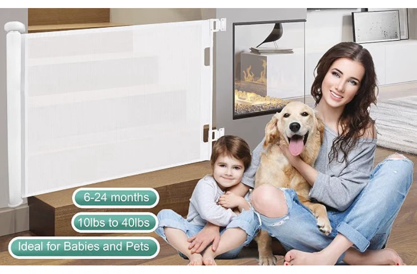 New Retractable Baby Gate 33"x71” White - photo 3