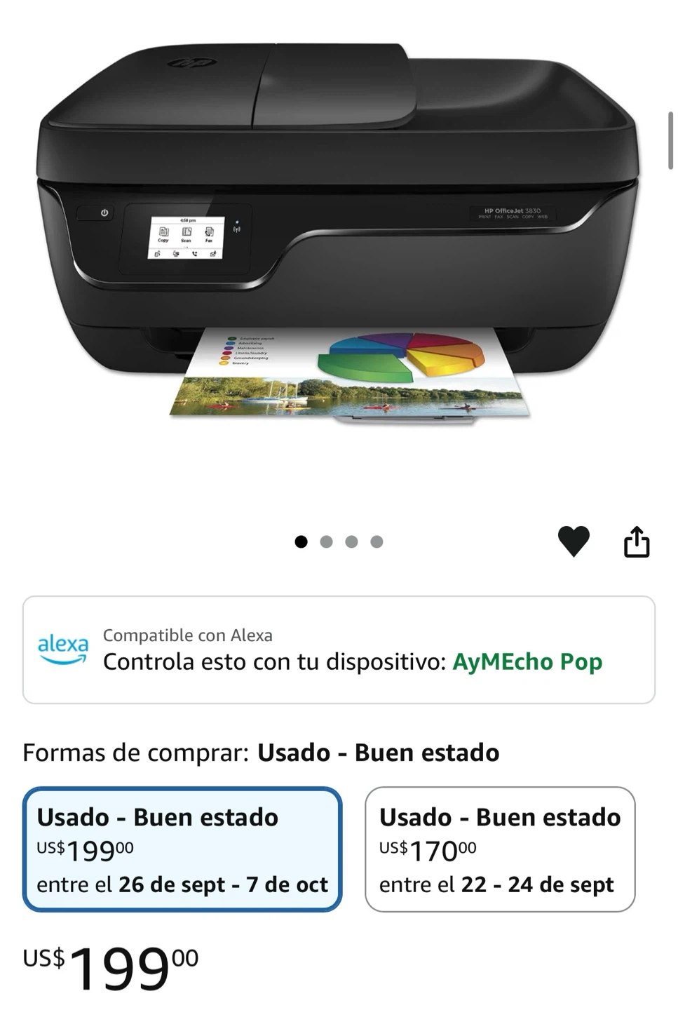 HP OfficeJet 3830 Printer