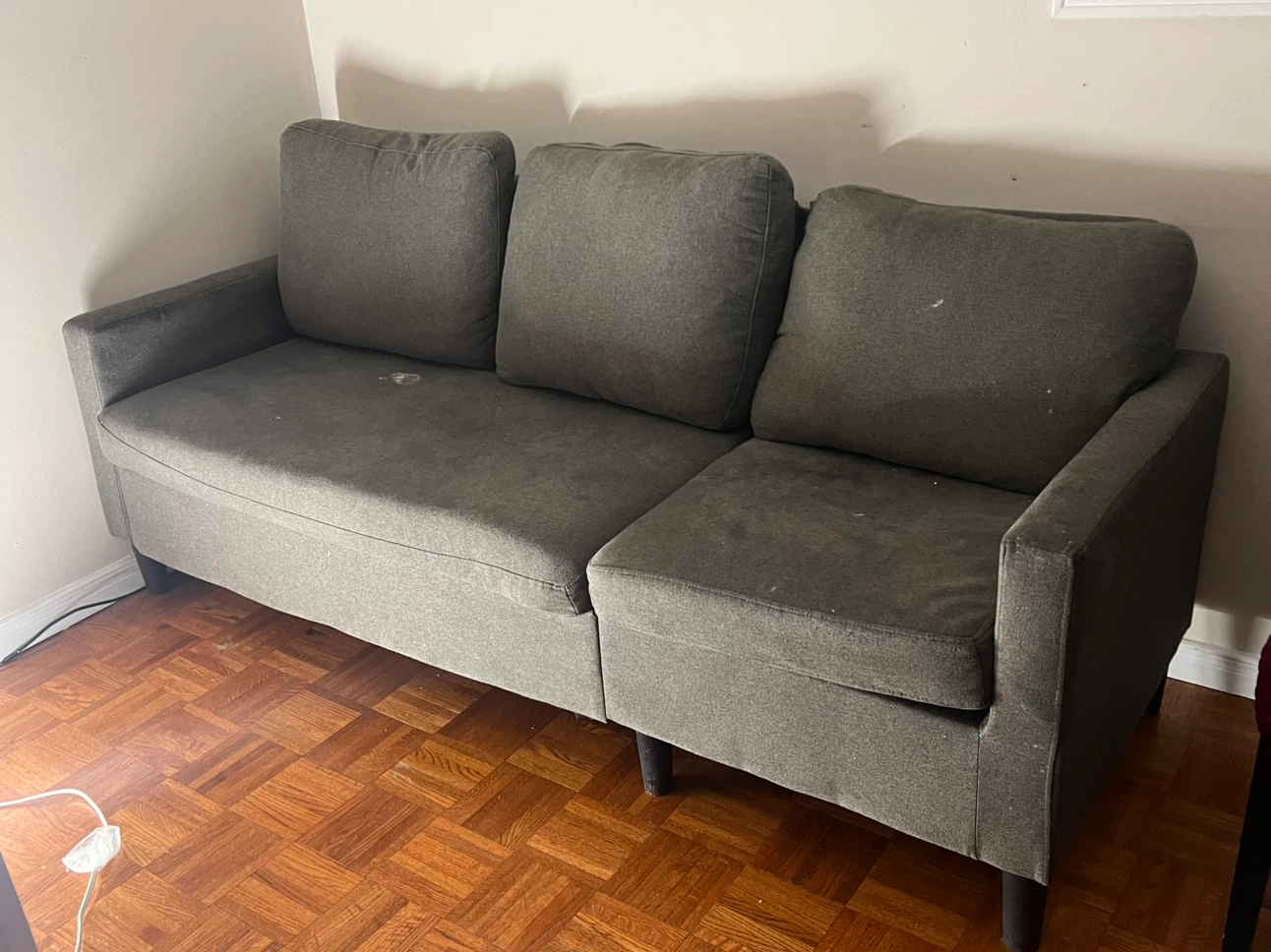 Grey Three-Seater Sofa