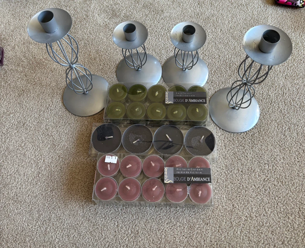 Metal Candle Holders and Tealight Candles