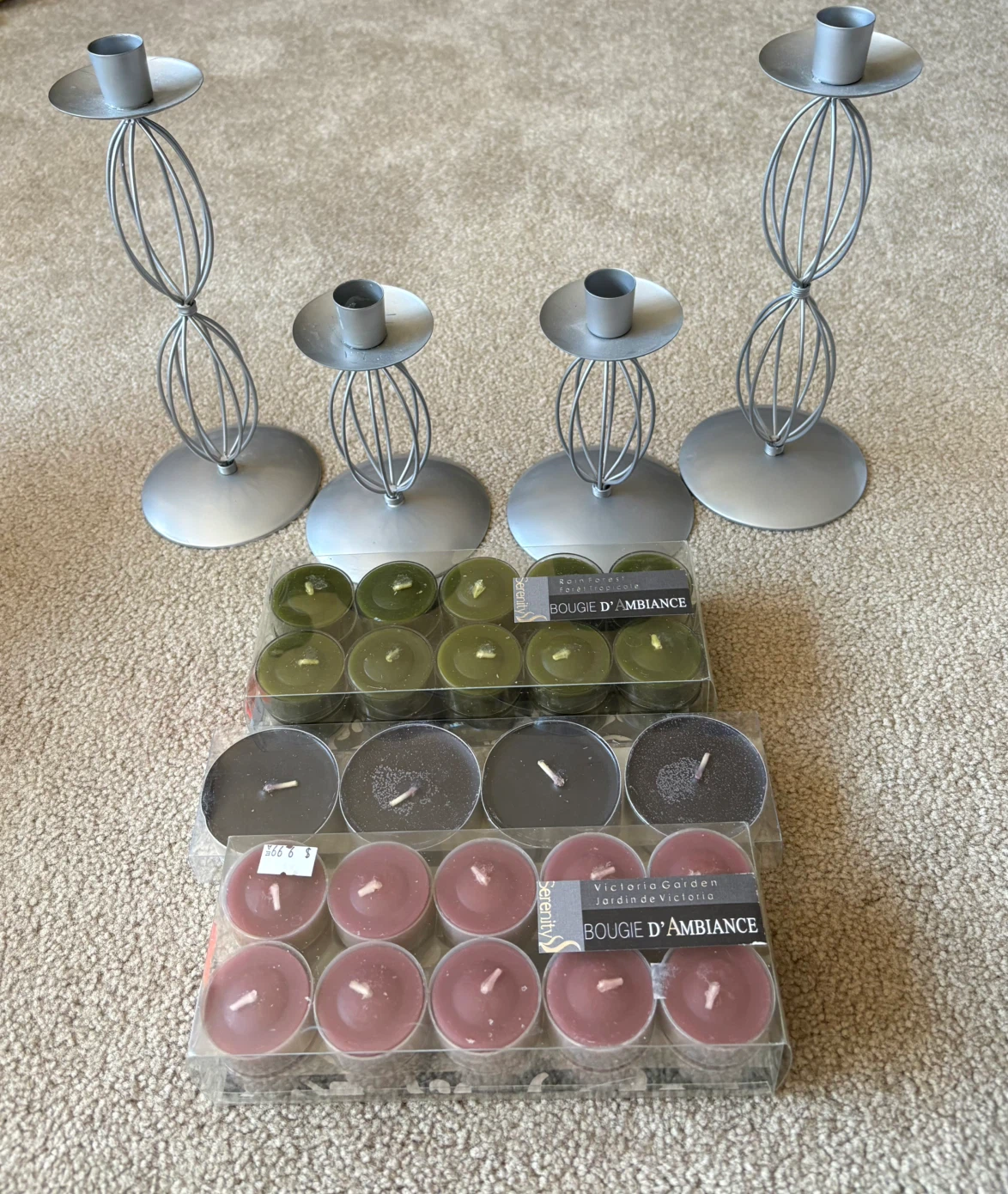 Metal Candle Holders and Tealight Candles - photo 2