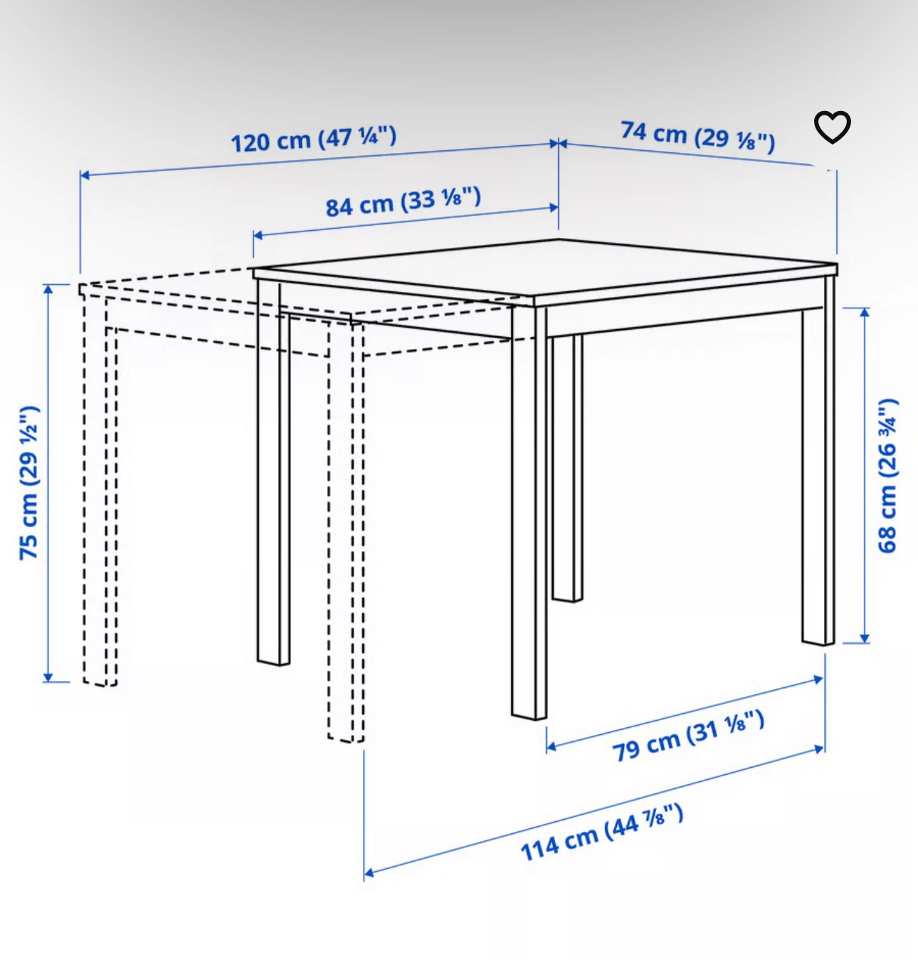 IKEA VIHALS extendable dining table in white - photo 4