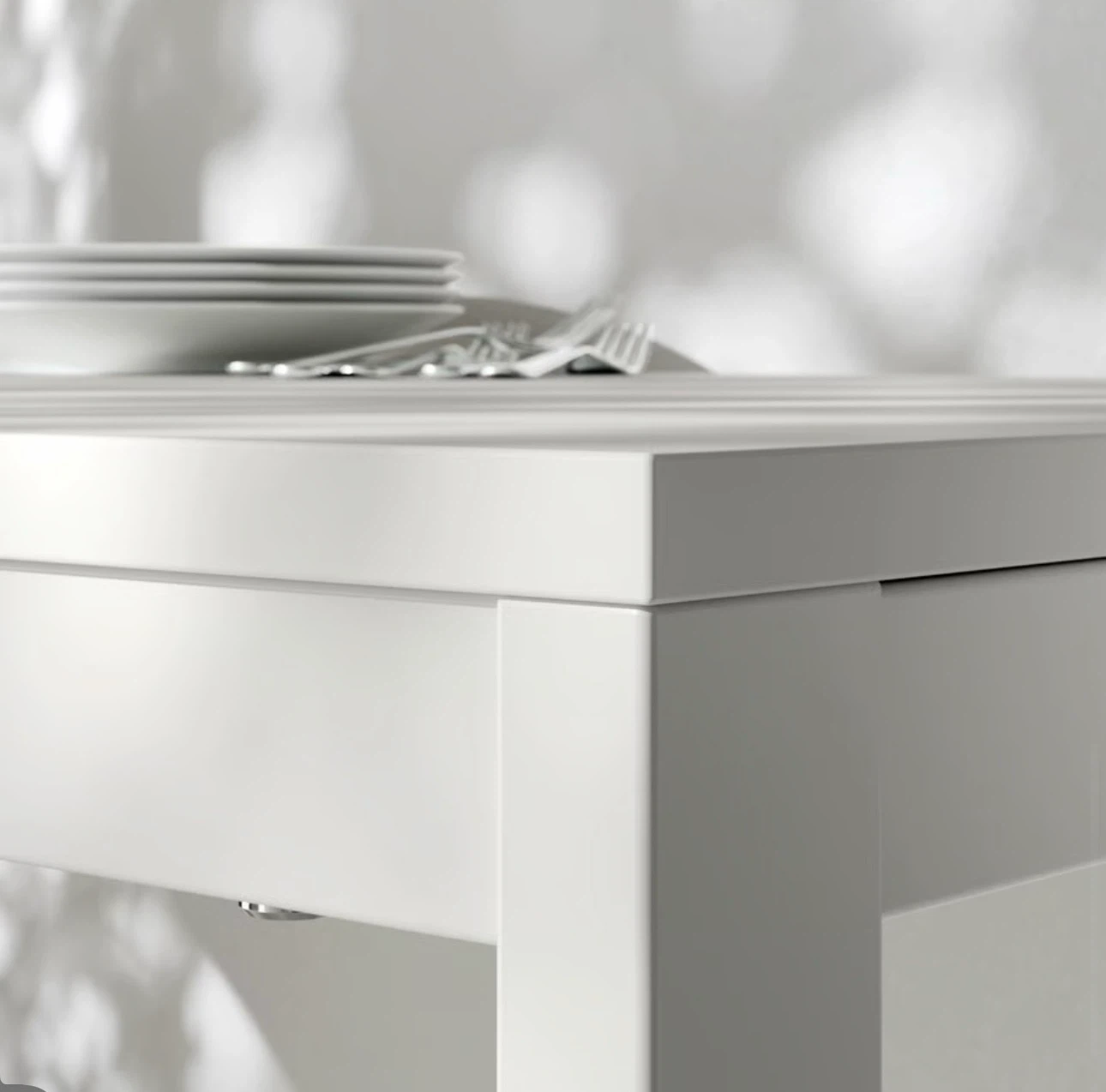 IKEA VIHALS extendable dining table in white - photo 5