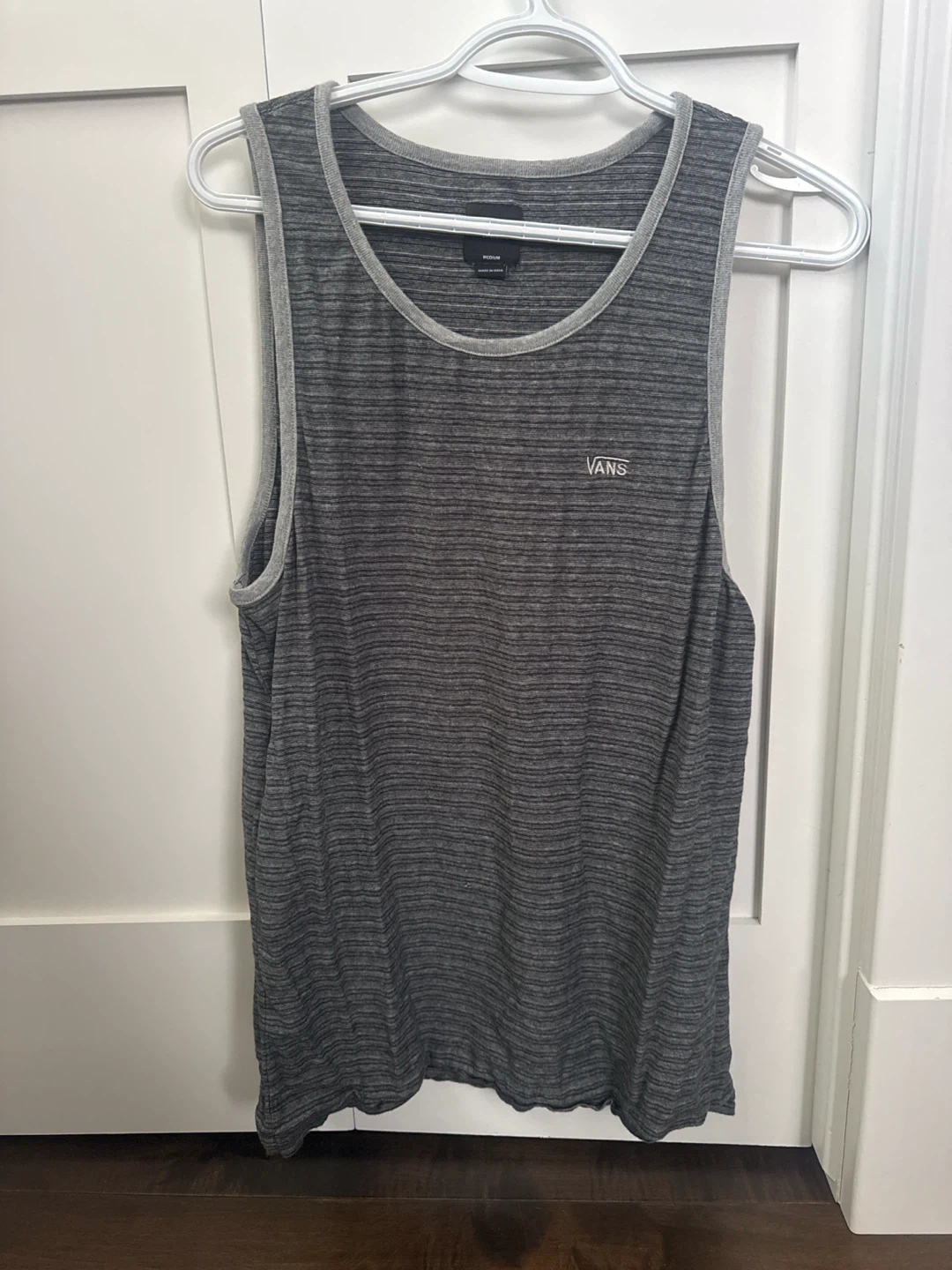 Vans grey striped tank top