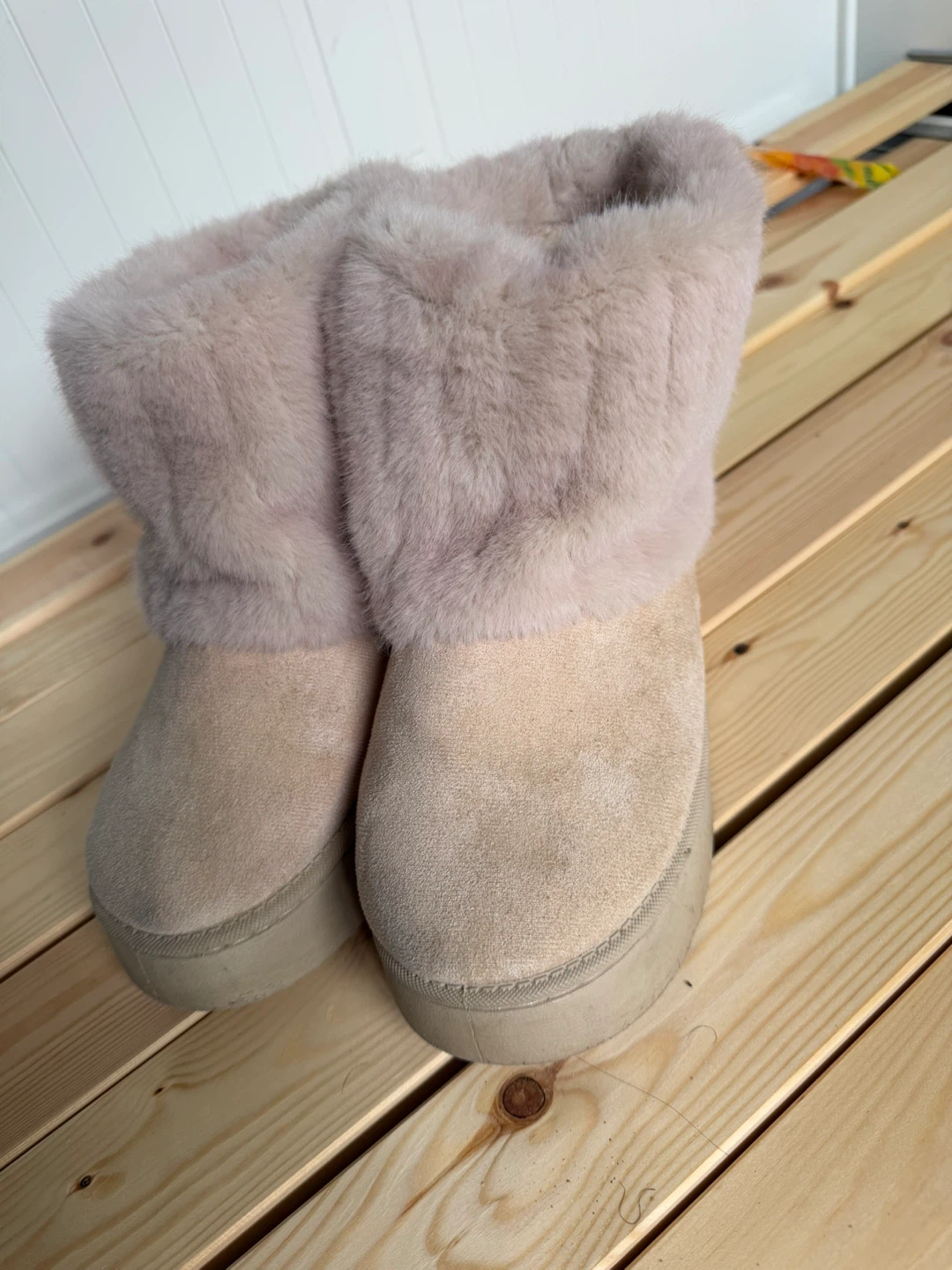 Faux Fur Platform Boots