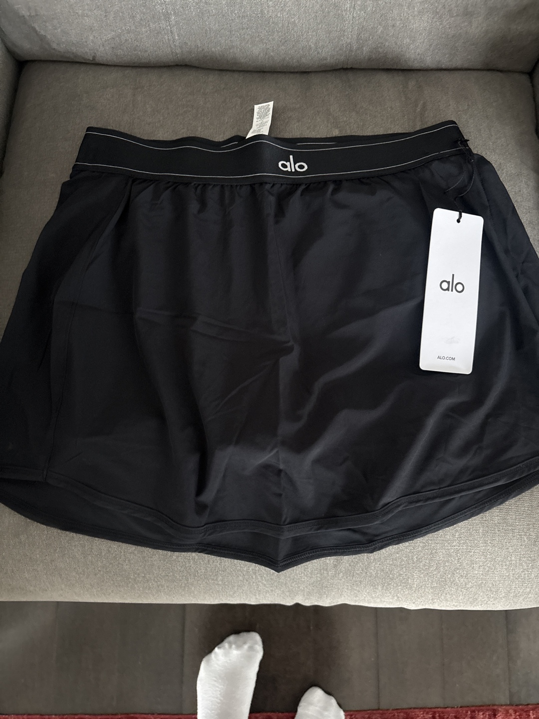 Alo Yoga Match Point Tennis Skirt - Black - Size L