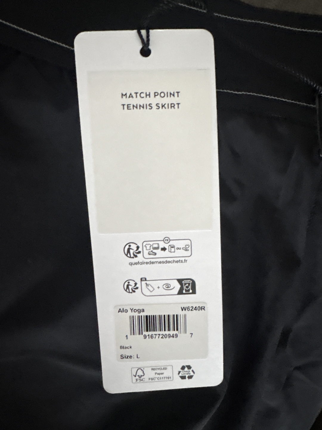 Alo Yoga Match Point Tennis Skirt - Black - Size L - photo 2