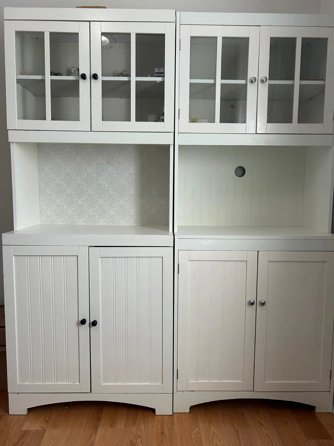 White Hutch and Base Cabinets (2 for price of 1)