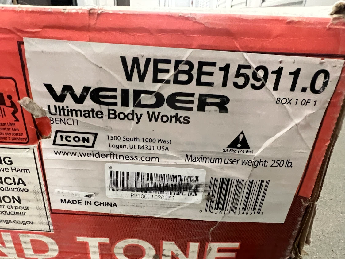 Weider Ultimate Body Works Bench - photo 5