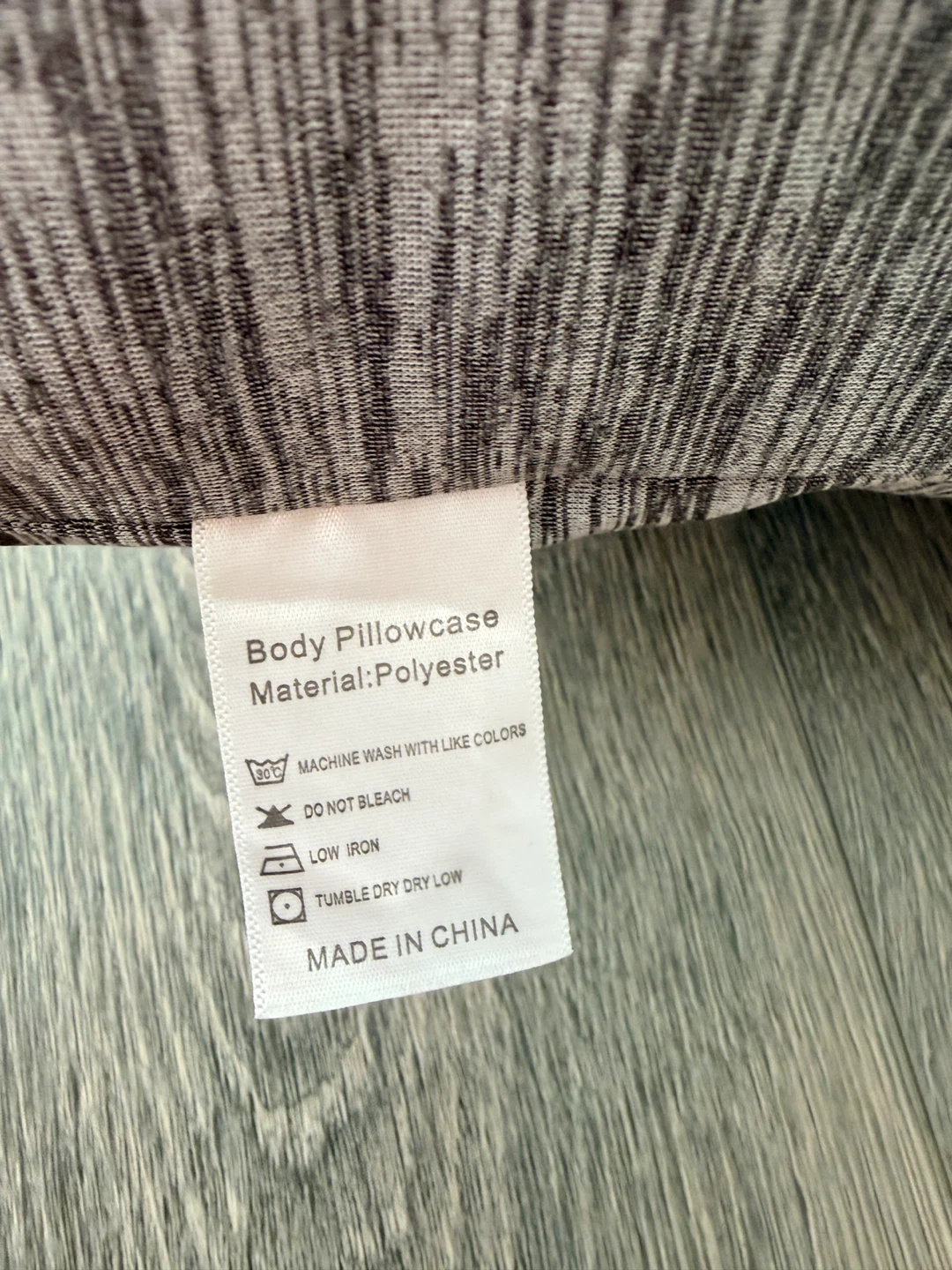 Grey Body Pillow with Removable Case - photo 2