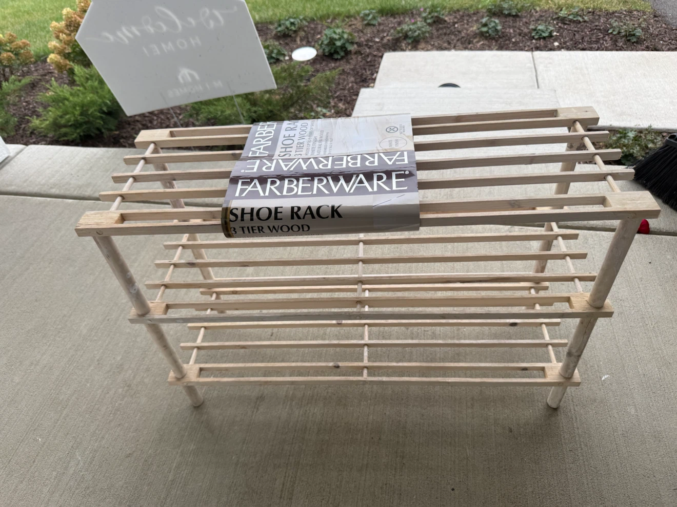 Farberware 3-Tier Wood Shoe Rack - photo 2
