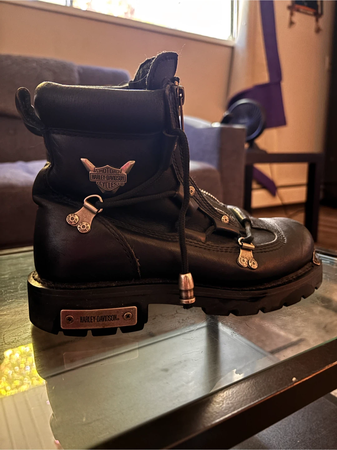Harley-Davidson Black Leather Boots - photo 2