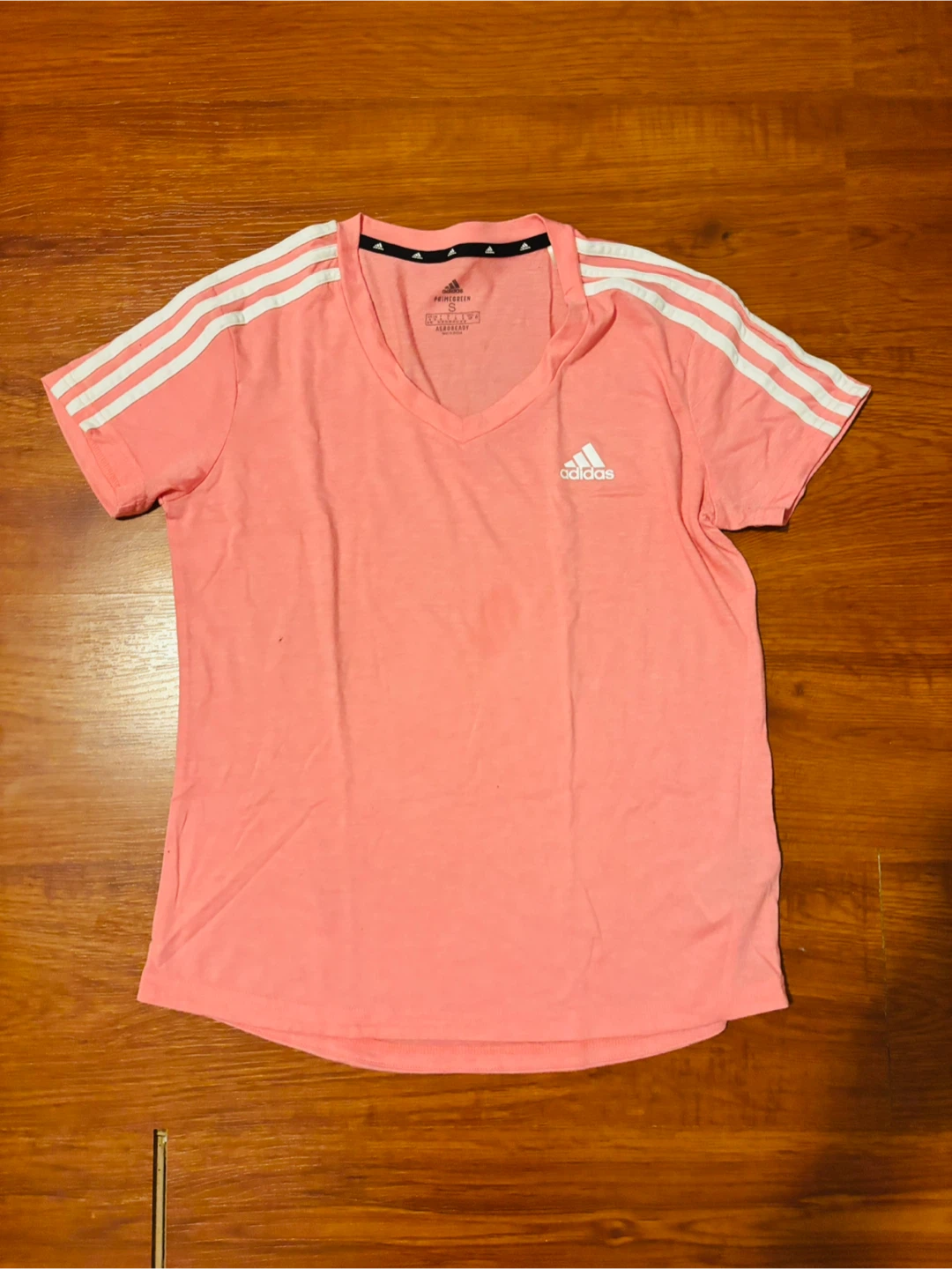 Adidas Primegreen V-Neck T-Shirt Pink