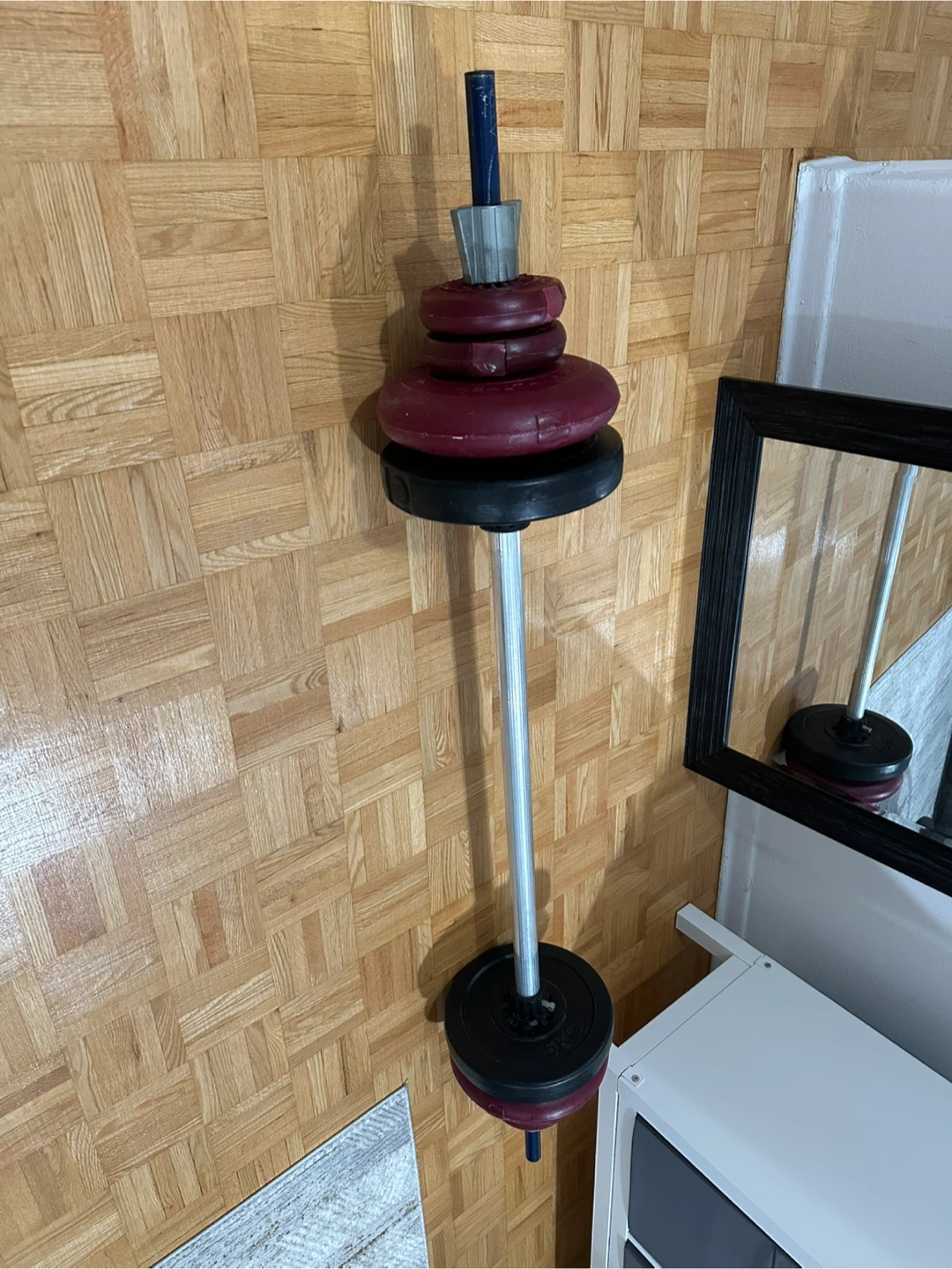 60 lb Adjustable Iron Barbell Set with Weights & Locks - photo 3