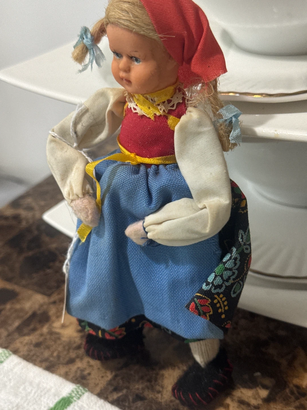European Folk wax head Doll - photo 2