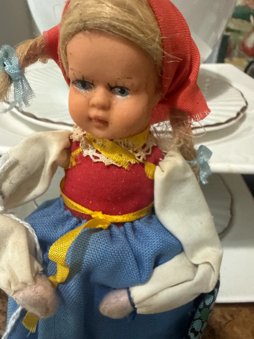European Folk wax head Doll - photo 3