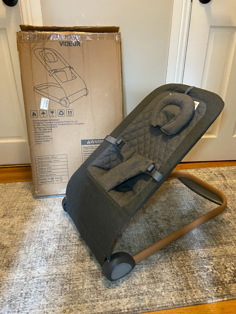 New Portable Baby Bouncer Dark Grey - photo 4