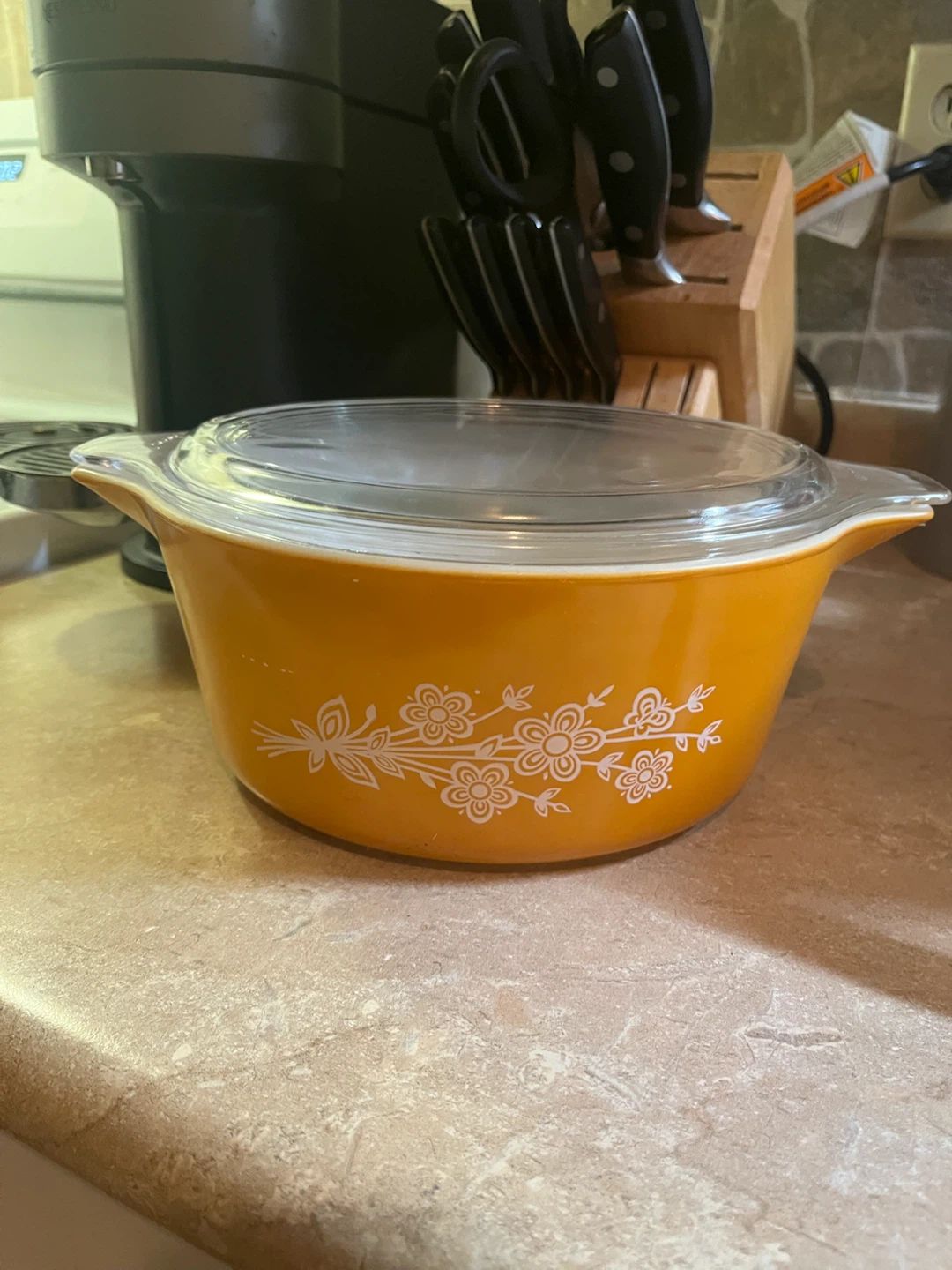 Pyrex dish yellow