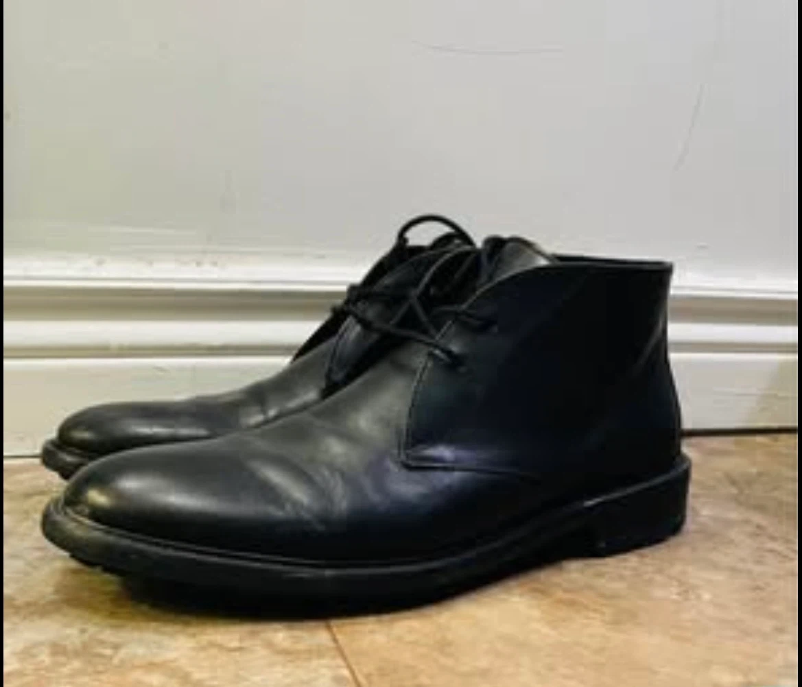 Black Leather Chukka Boots Size 10