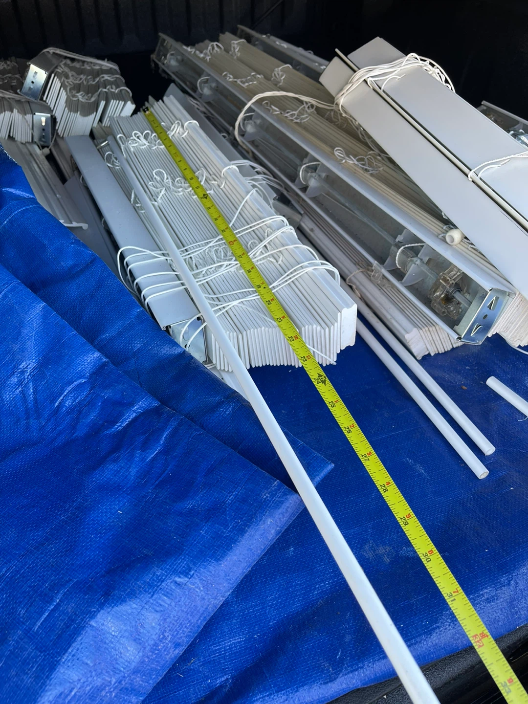 Set of White Horizontal Blinds