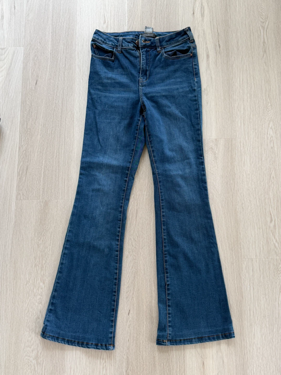 Blue flared jeans