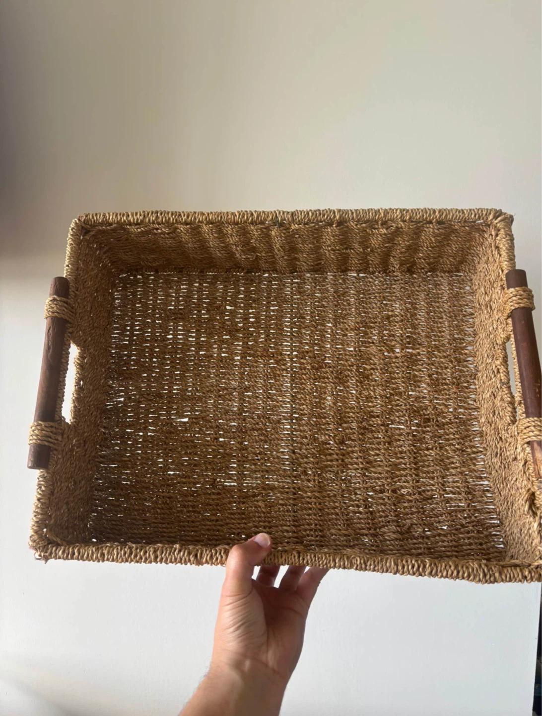 2 Woven Seagrass Baskets/Trays