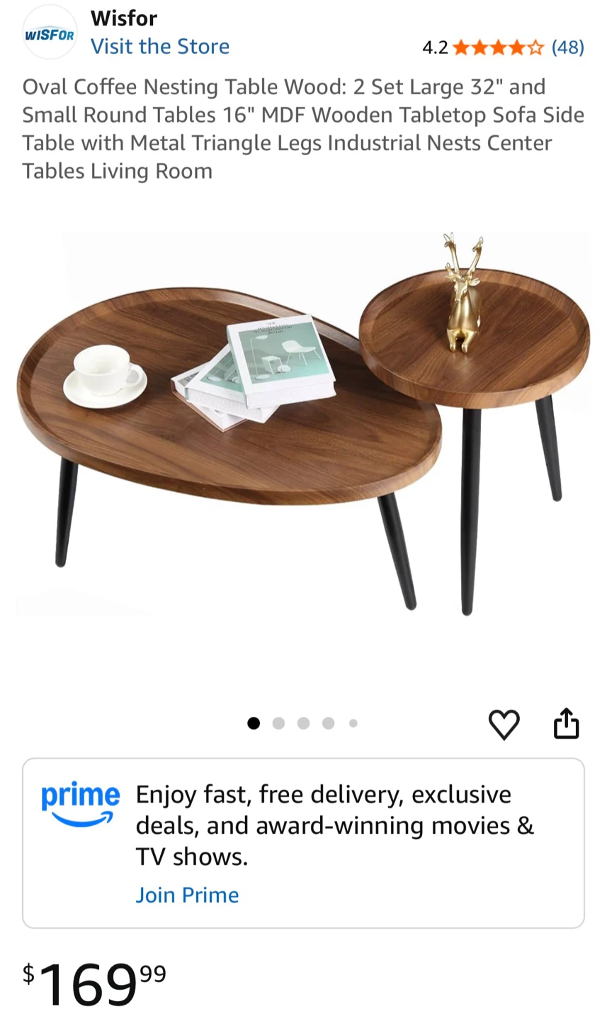 Wisfor Nesting Coffee Table Set