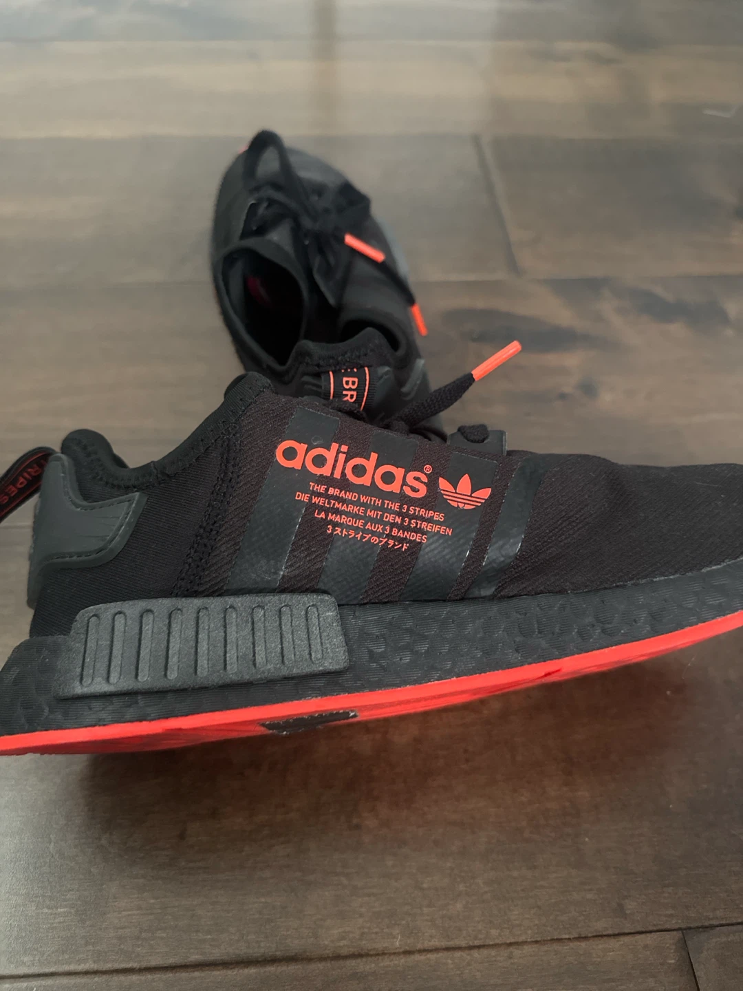 Adidas NMD R1 Black and Red Sneakers - photo 3
