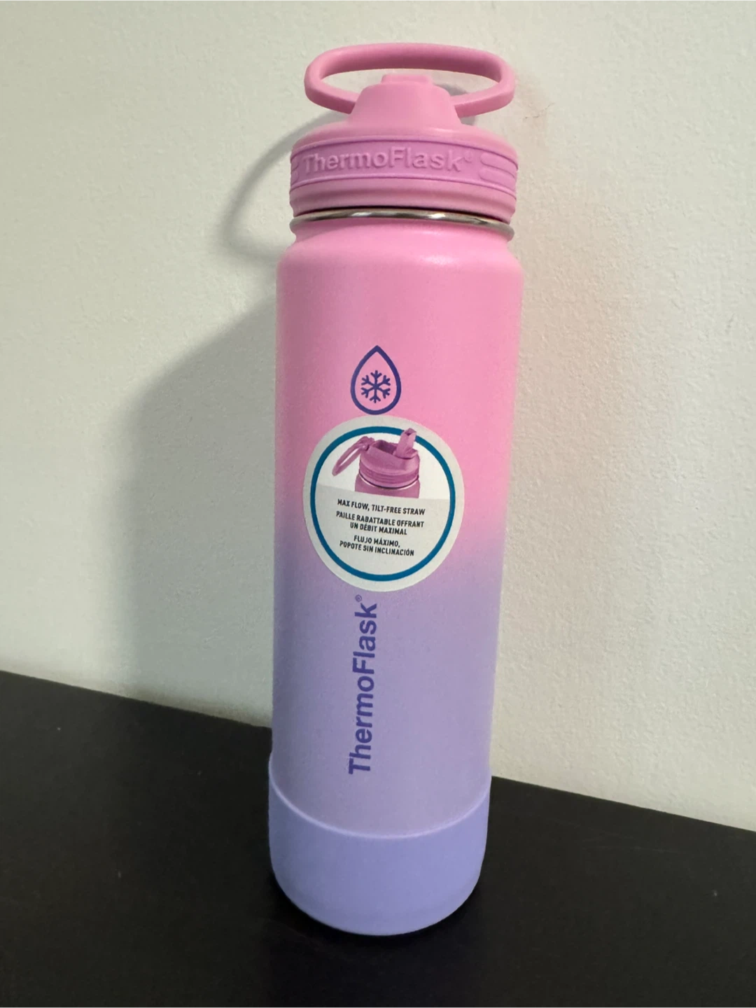 ThermoFlask Ombre Pink and Purple Water Bottle