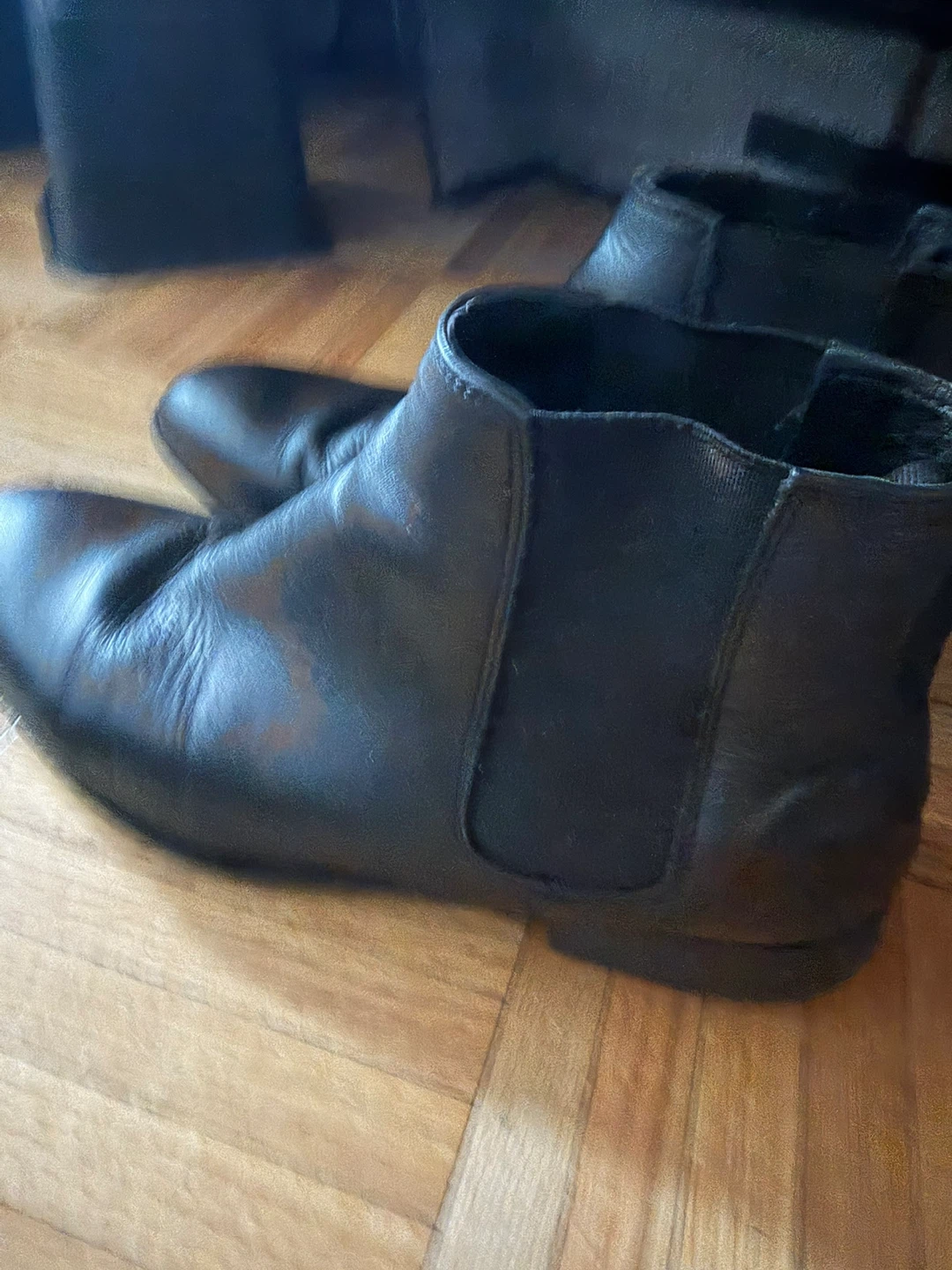 Zara Black Leather Chelsea Boots - photo 2