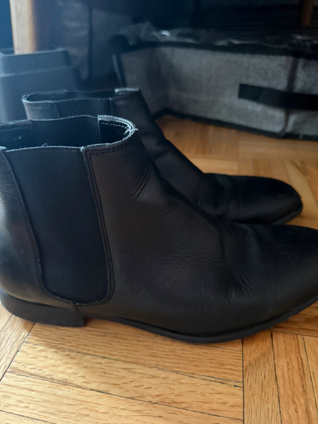 Zara Black Leather Chelsea Boots - photo 4