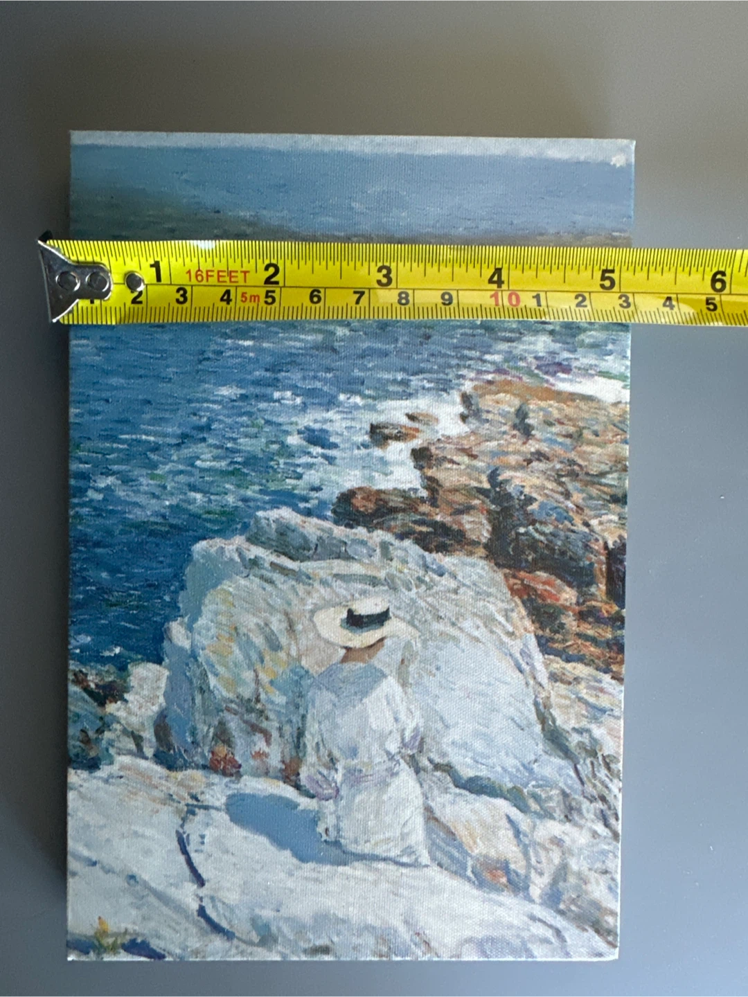 Canvas art print of woman by the sea - photo 4