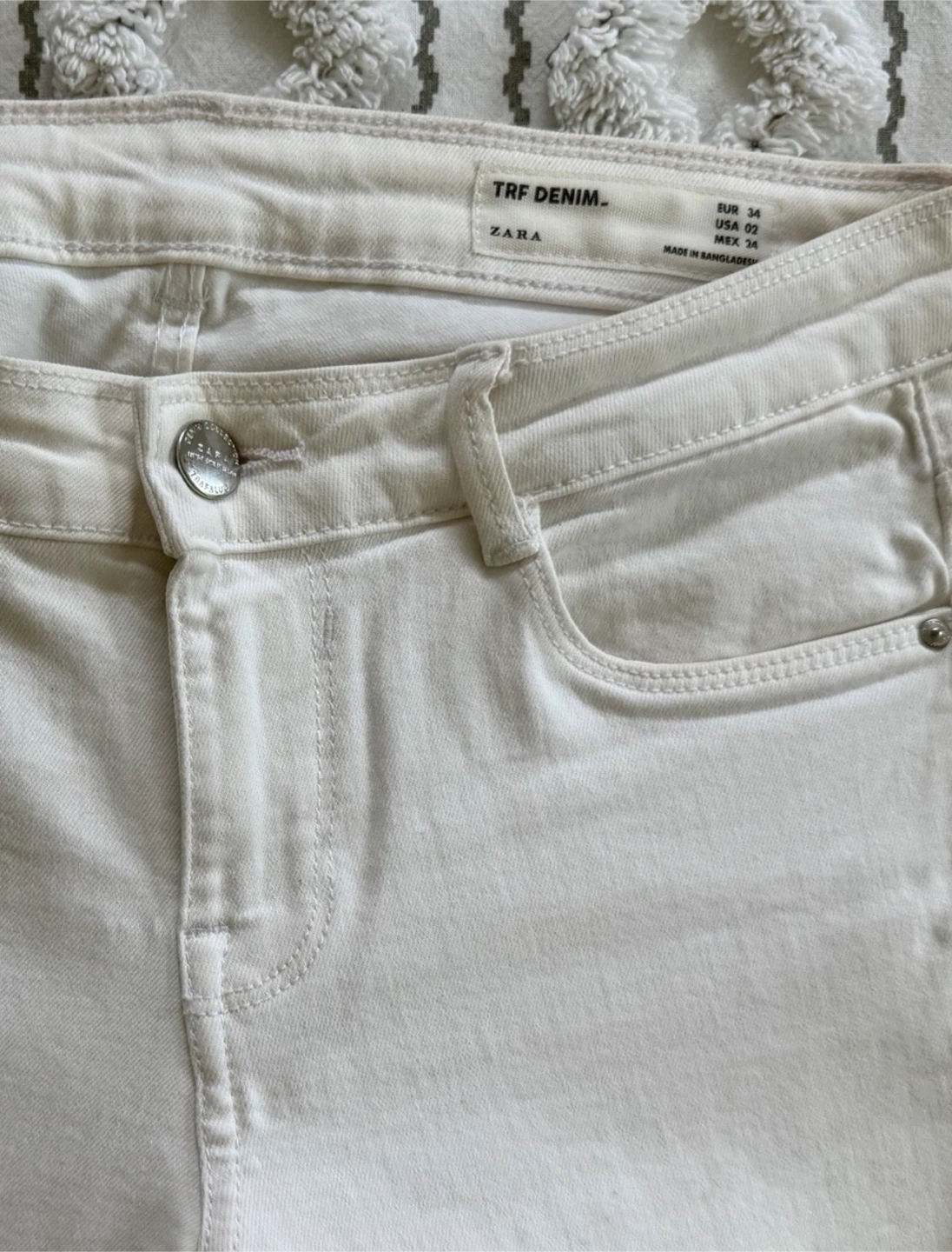 Y2K Zara Low Rise White Skinny Jeans - photo 3