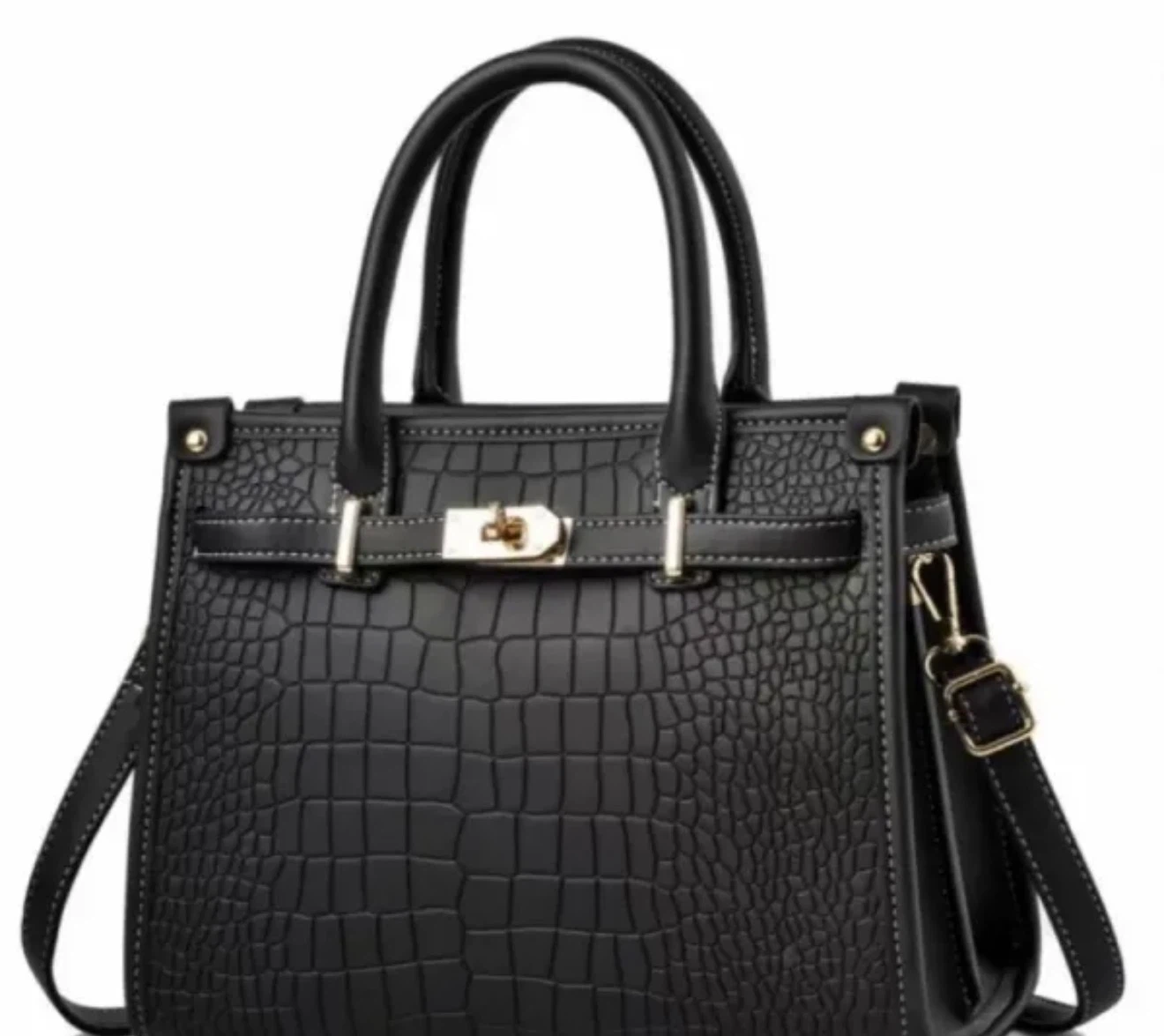 Crocodile Pattern Satchel Handbag - photo 2