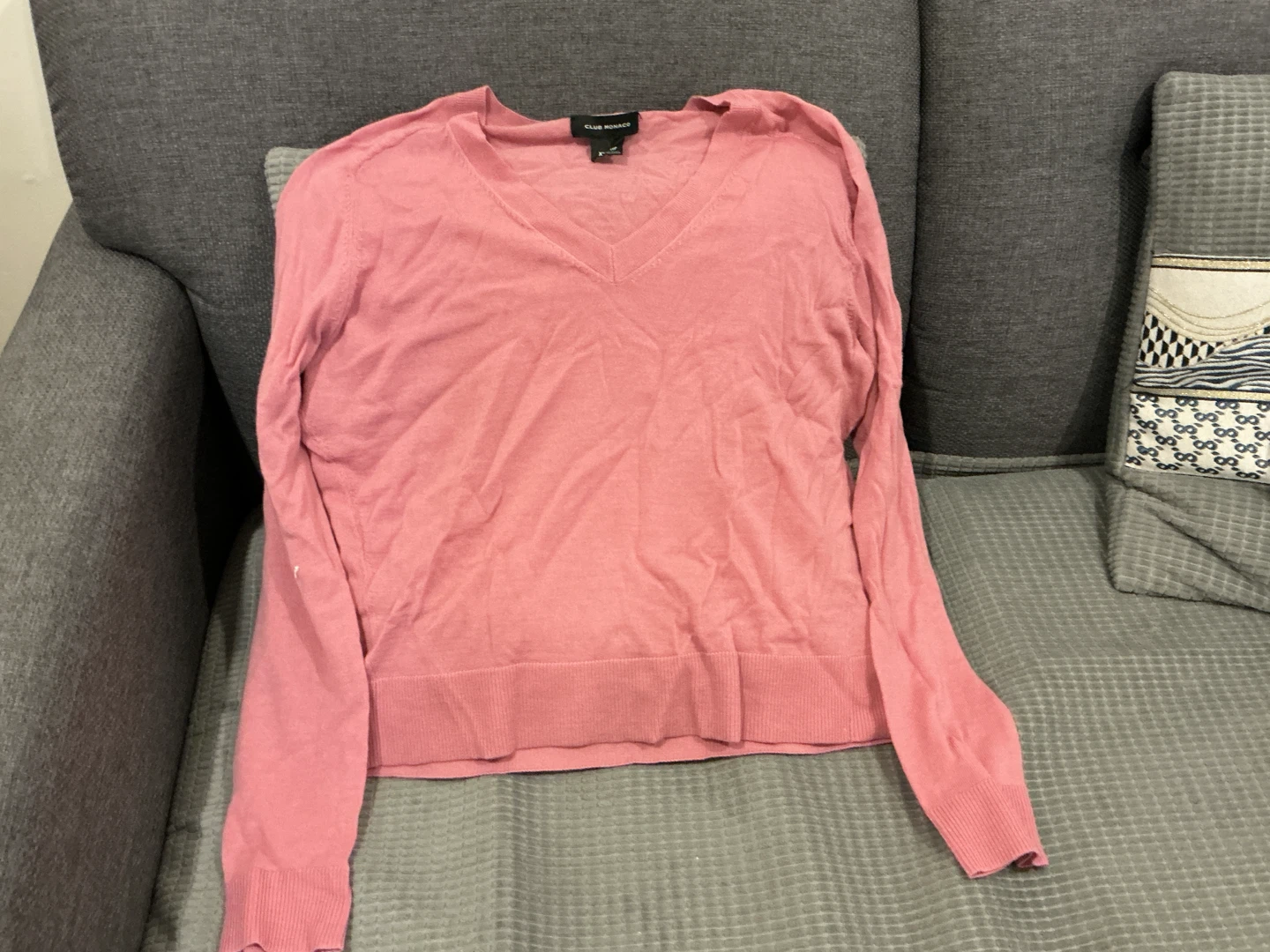 Club Monaco Pink V-Neck Sweater