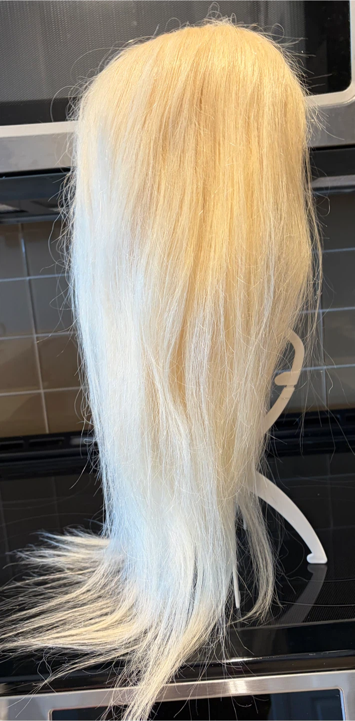 18” Blonde Real Hair Wig, Curly Brand New! - photo 2