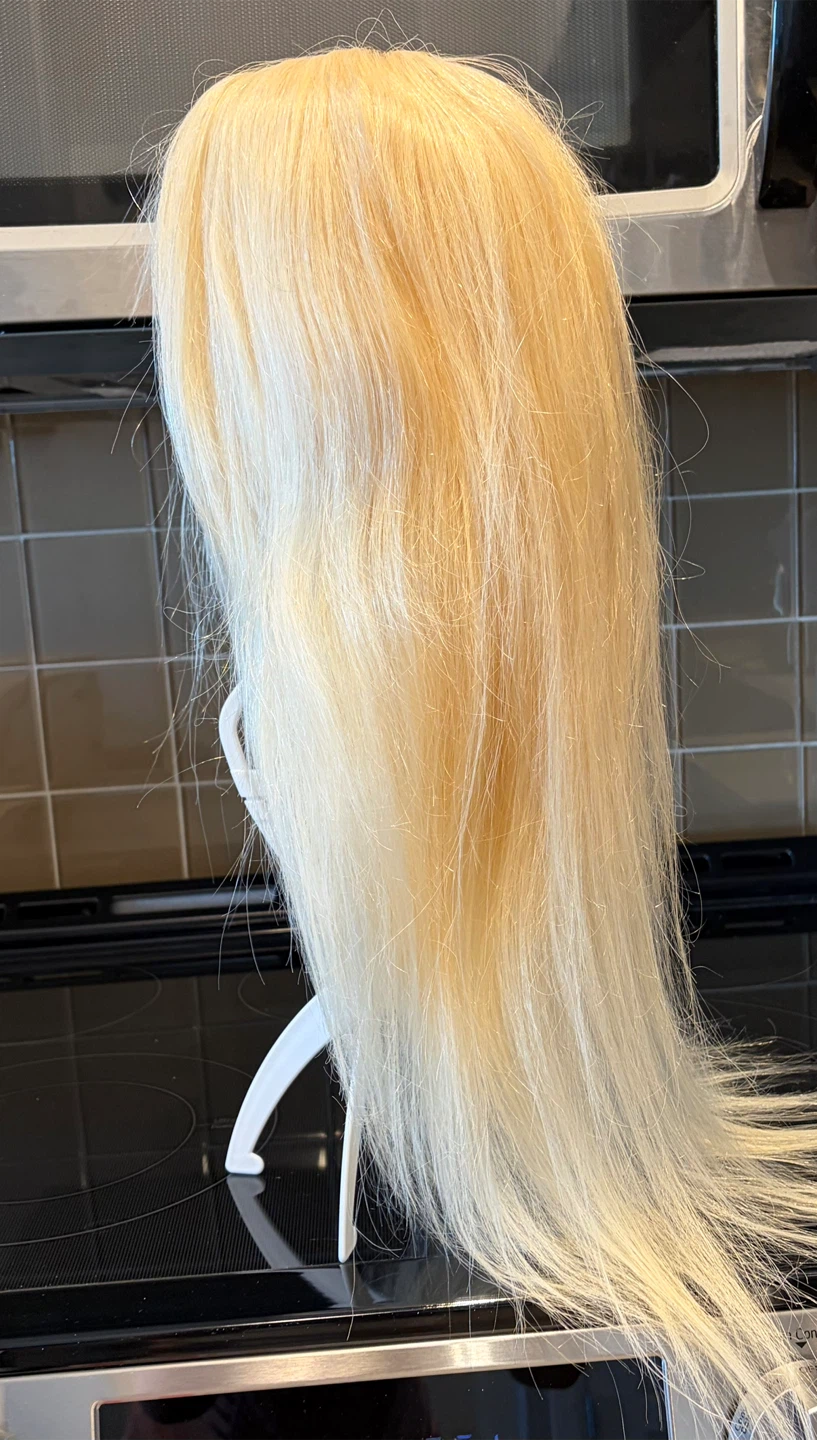 18” Blonde Real Hair Wig, Curly Brand New! - photo 3