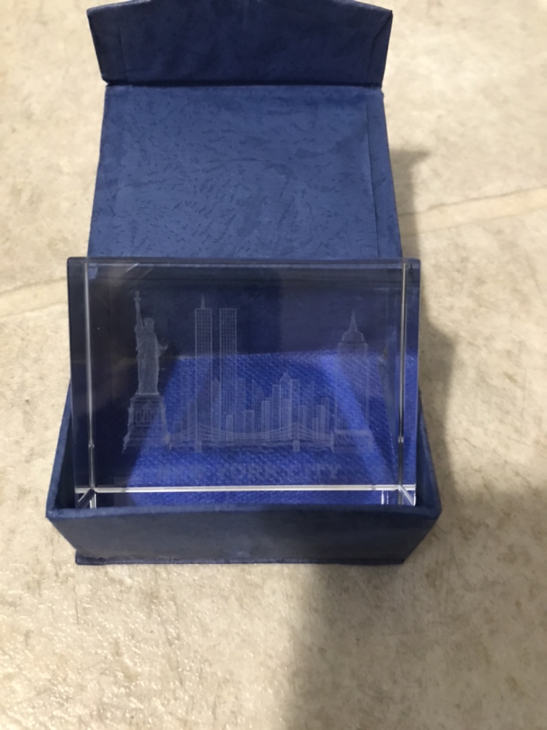 New York City Crystal Souvenir Paperweight