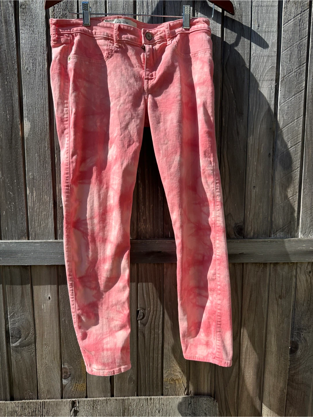 Abercrombie & Fitch Pink Tie-Dye Jeans