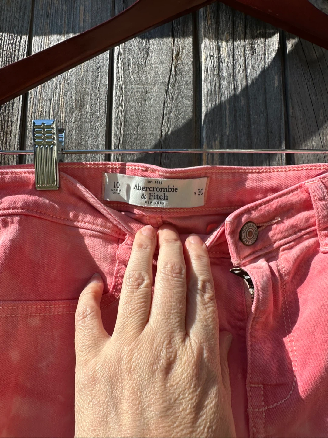 Abercrombie & Fitch Pink Tie-Dye Jeans - photo 2