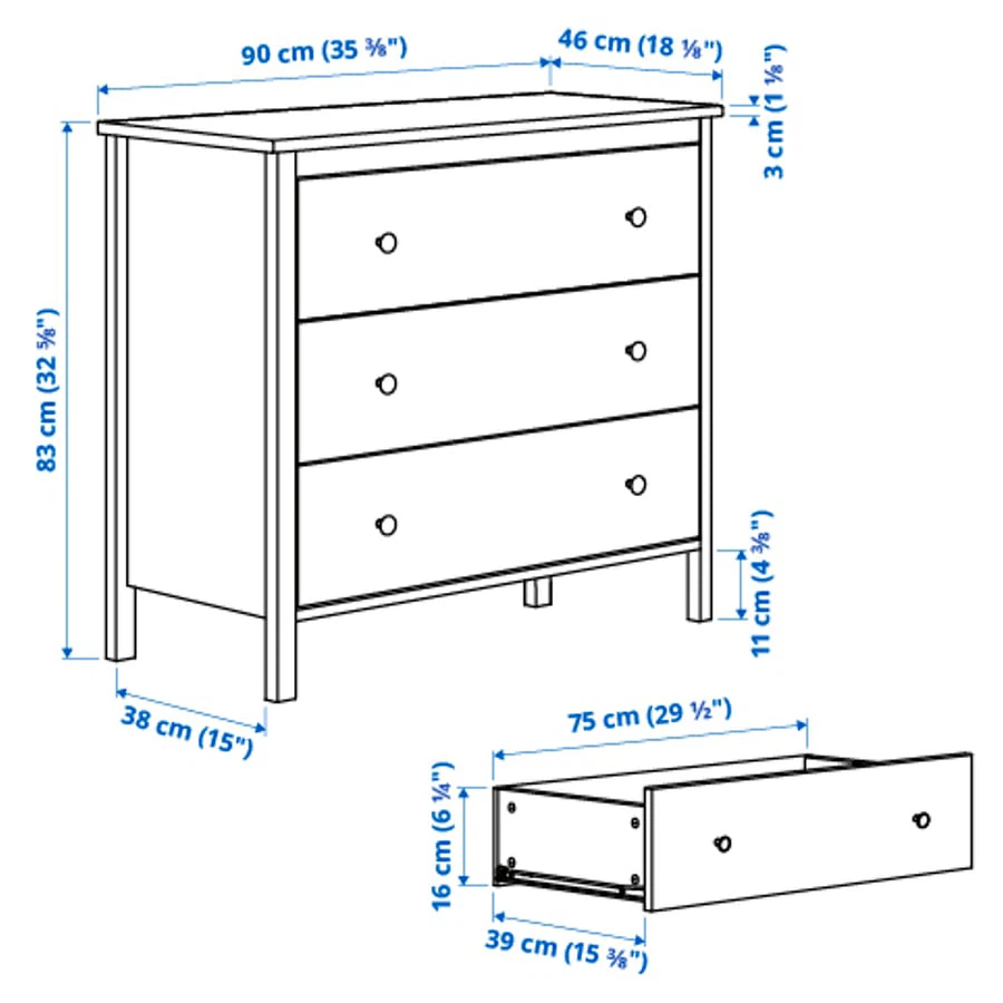 IKEA KOPPANG 3-Drawer Chest - photo 4